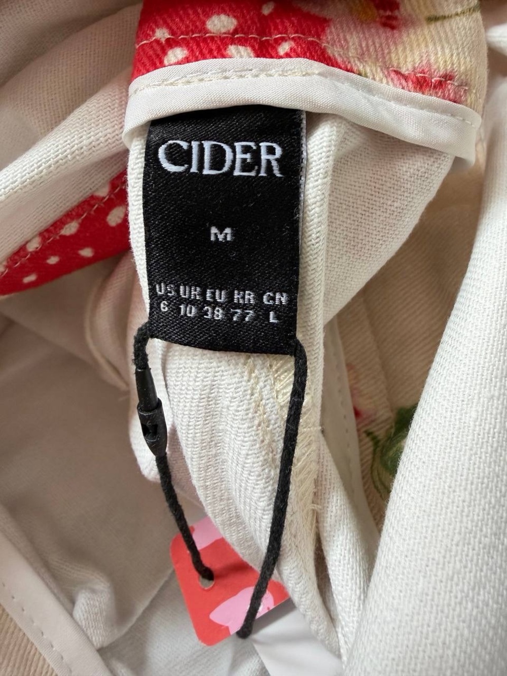 COTTON-BLEND SQUARE NECK STRAWBERRY WIDE LEG JUMPSUIT OVERALLS M - Picture 9 of 12